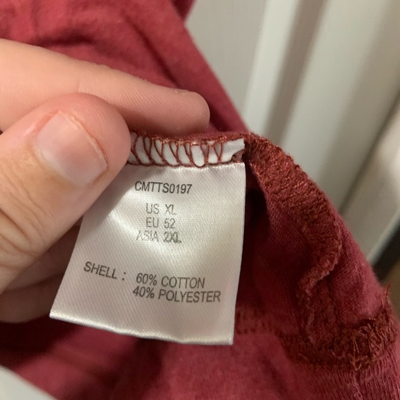 H2H Men’s Red V Neck Short Sleeve T-Shirt Size XL - Picture 5 of 6